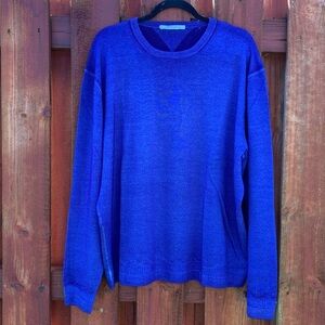 Lorenzoni Men’s Blue Merino Wool Sweater Size XXL